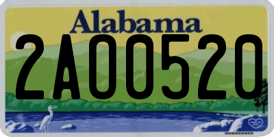 AL license plate 2AO0520