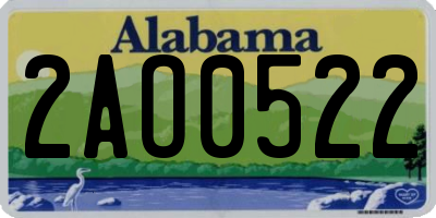 AL license plate 2AO0522