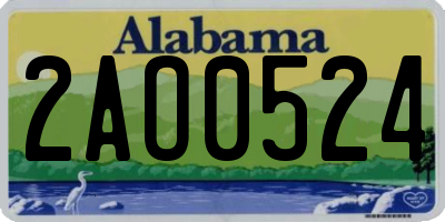 AL license plate 2AO0524