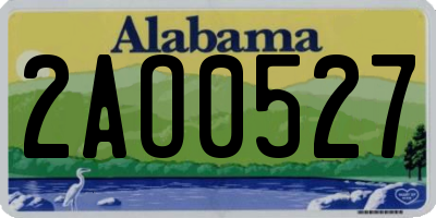 AL license plate 2AO0527