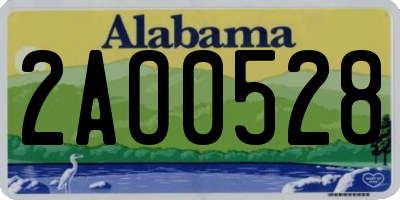 AL license plate 2AO0528