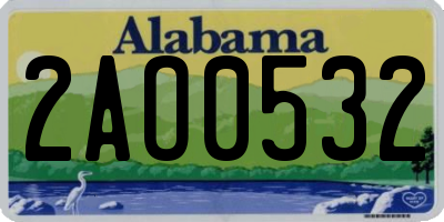 AL license plate 2AO0532