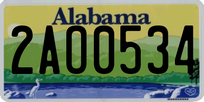 AL license plate 2AO0534