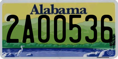 AL license plate 2AO0536