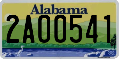 AL license plate 2AO0541