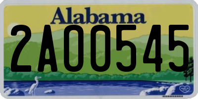 AL license plate 2AO0545
