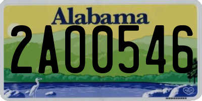 AL license plate 2AO0546