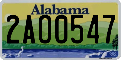AL license plate 2AO0547