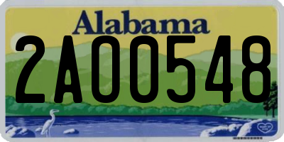 AL license plate 2AO0548