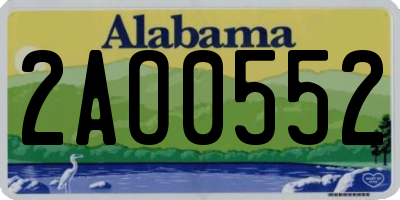 AL license plate 2AO0552