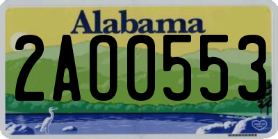 AL license plate 2AO0553