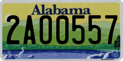 AL license plate 2AO0557