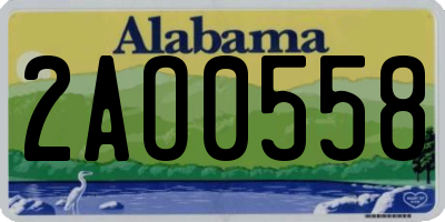 AL license plate 2AO0558