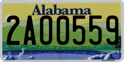 AL license plate 2AO0559
