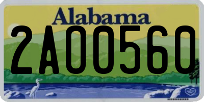 AL license plate 2AO0560