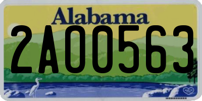 AL license plate 2AO0563