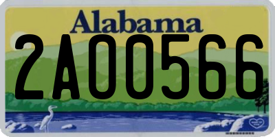 AL license plate 2AO0566