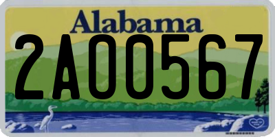 AL license plate 2AO0567