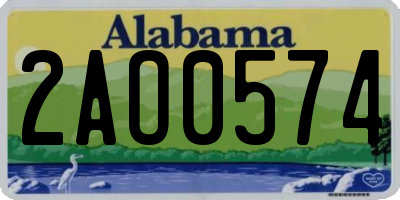 AL license plate 2AO0574