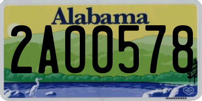 AL license plate 2AO0578