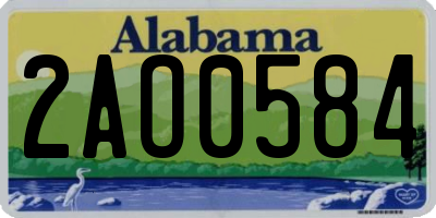 AL license plate 2AO0584