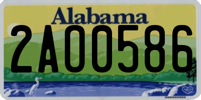 AL license plate 2AO0586