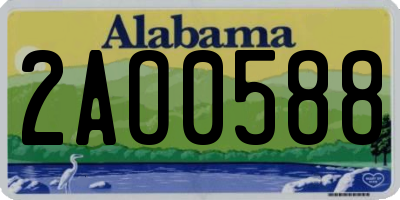 AL license plate 2AO0588