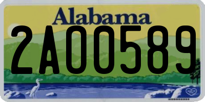 AL license plate 2AO0589