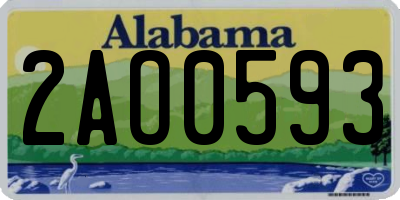 AL license plate 2AO0593