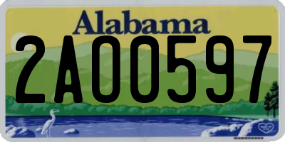 AL license plate 2AO0597