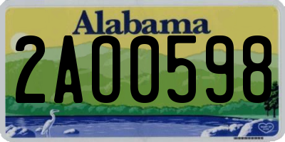 AL license plate 2AO0598