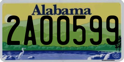 AL license plate 2AO0599