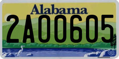 AL license plate 2AO0605