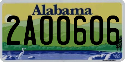 AL license plate 2AO0606