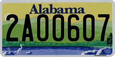 AL license plate 2AO0607