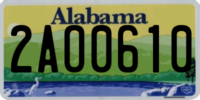 AL license plate 2AO0610