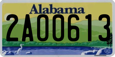 AL license plate 2AO0613
