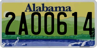 AL license plate 2AO0614