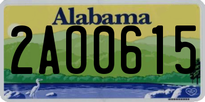 AL license plate 2AO0615