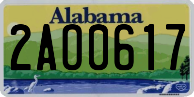 AL license plate 2AO0617