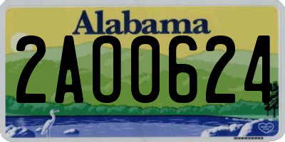 AL license plate 2AO0624
