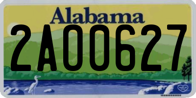 AL license plate 2AO0627