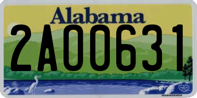 AL license plate 2AO0631