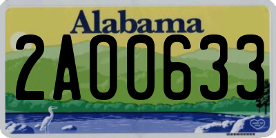 AL license plate 2AO0633