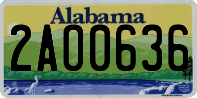 AL license plate 2AO0636