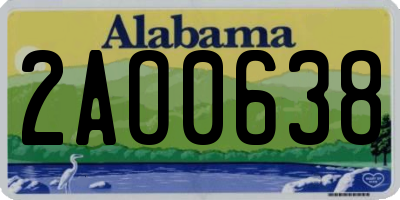 AL license plate 2AO0638