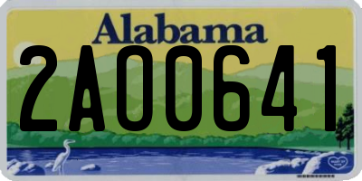 AL license plate 2AO0641