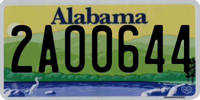AL license plate 2AO0644