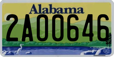 AL license plate 2AO0646
