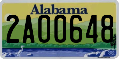 AL license plate 2AO0648